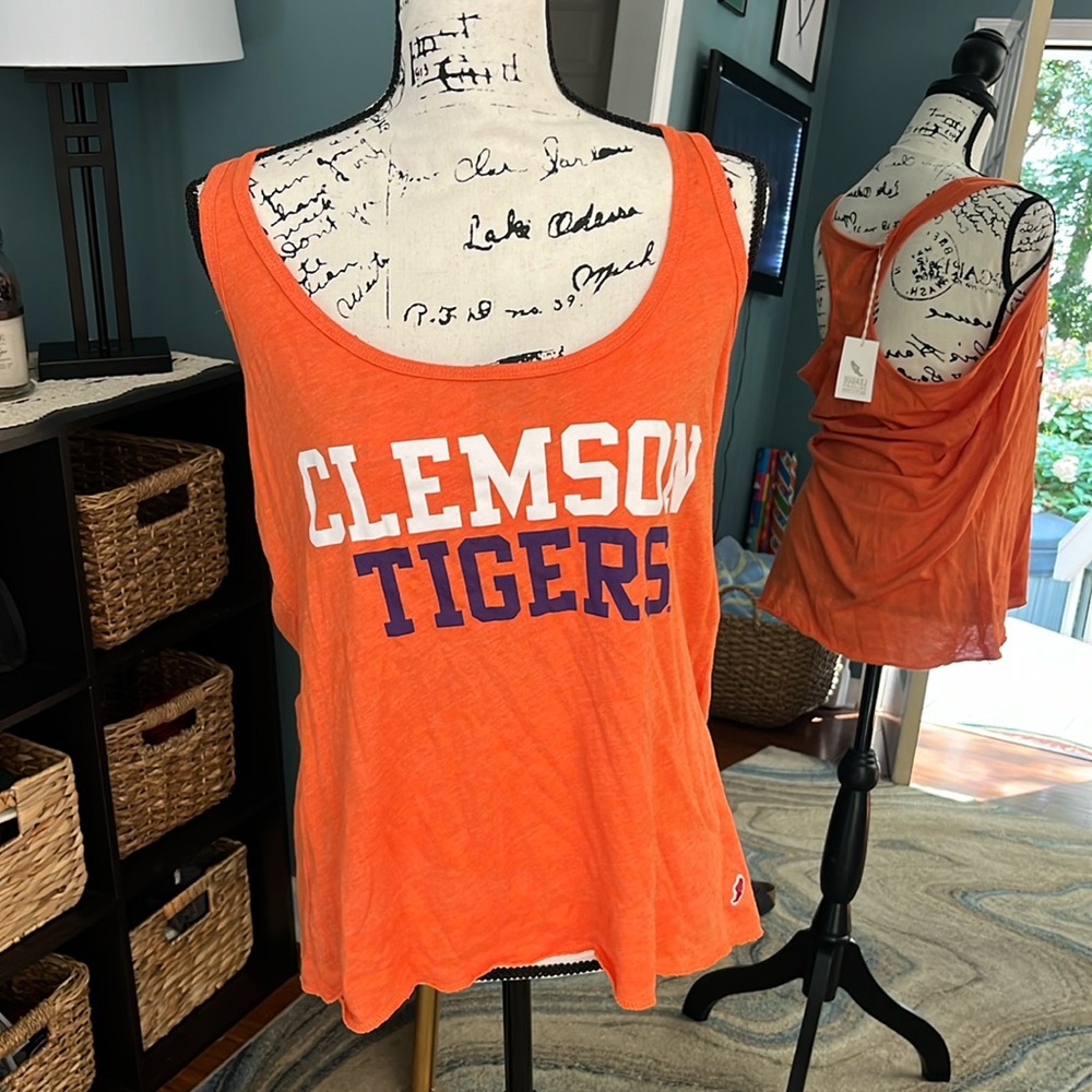 NWT new with tags! Clemson Tigers ladies racer back tank size XL. Orange!